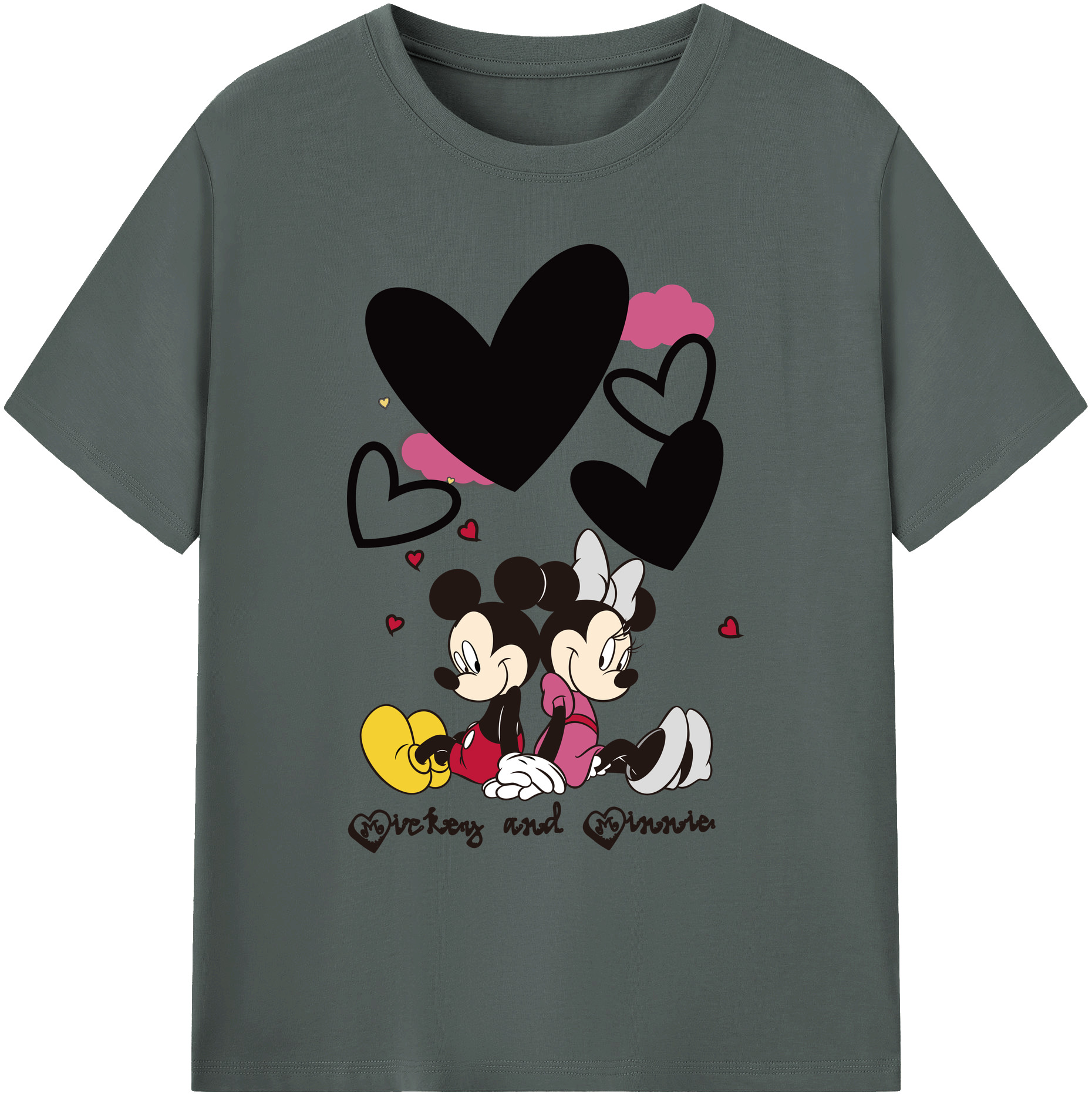 ミッキーマウス Mickey Mouse 綿100％ メンズ半袖Tシャツ｜肌触りやわらか＆通気性